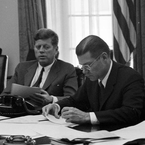 Meeting of the Executive Committee of the National Security Council ©Cecil Stoughton. White House Photographs. John F. Kennedy Presidential Library, Boston