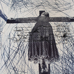 Bild der Jungfrau Maria, Kunstwerk aus der Ausstellung "Putas Vírgenes" © Claudia Barbera