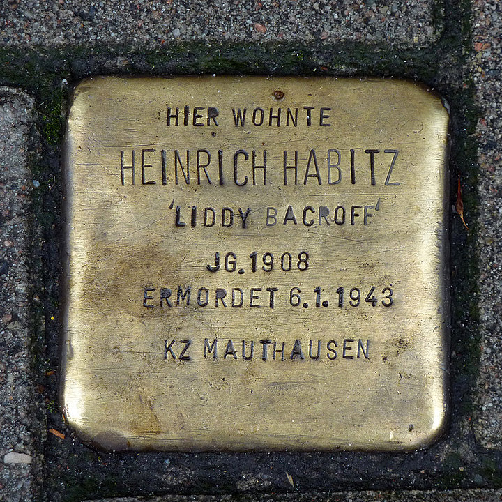 Stolperstein for Heinrich Habitz Liddy Bacroff in Hamburg © James Ssteakley