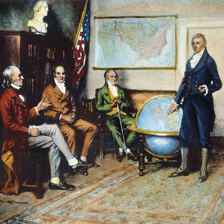 "The Birth of the Monroe Doctrine" by Clyde O. DeLand 1912 ©Public Domain