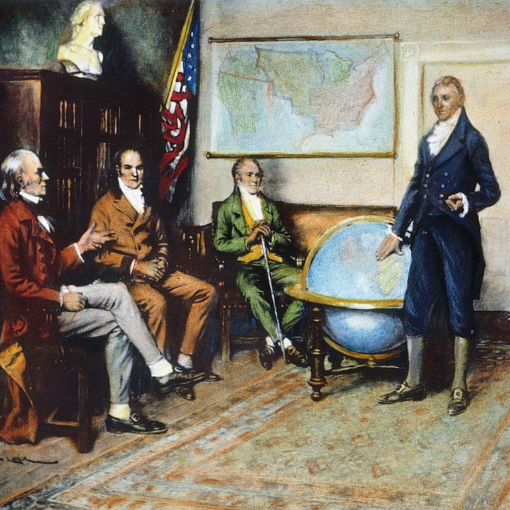 "The Birth of the Monroe Doctrine" by Clyde O. DeLand 1912 ©Public Domain